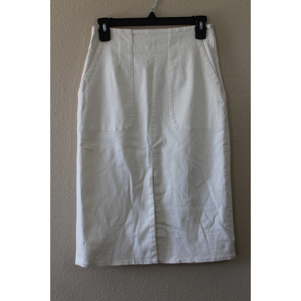 Damo Studio Womens White Pencil Skirt M